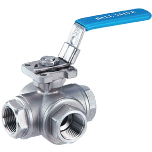 Katup Bola Manual COVNA <span class=keywords><strong>1.5</strong></span> Inci 3 Jalur Torsi Rendah Bahan Stainless Steel dengan Gagang Pengunci - Product Image 1