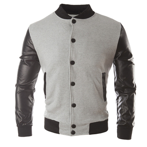 Veste de baseball en laine pour homme avec logo personnalisé, manches en PU matelassées, style varsity pour la saison hivernale - Product Image 3