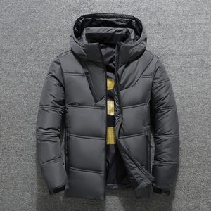 Veste matelassée pour homme, chaude pour l'hiver, en polyester et nylon, fermeture éclair, design personnalisé, impression de haute qualité, à capuche, tendance - Product Image 3