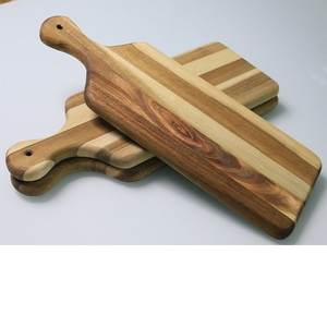 Planche à découper de boucher en bois d'acacia de haute qualité Bloc à découper élégant avec rainure à jus pour un hachage et une coupe pratiques - Product Image 1