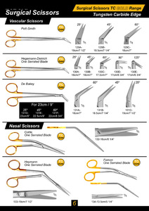 Ciseaux de chirurgie plastique en acier inoxydable JOSEPH TC Gold - Instruments chirurgicaux manuels - Product Image 5