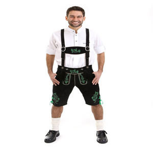 High Street Style bavarois Lederhosen allemand traditionnel Oktoberfest Shorts pour hommes motif solide Trachten Anti-rides caractéristique - Product Image 1