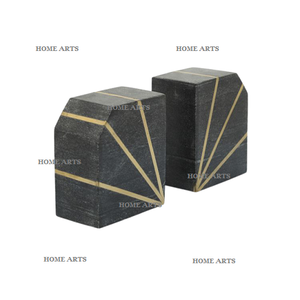 Factory Direct Sale Customized Green Marble <b>Bookend</b> Set of Two Pure Marble <b>Bookend</b> in Unique Shape and Size Low Price <b>Bookend</b> - Product Image 2