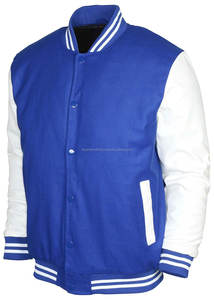 HIVJ37 2025 Baseball Streetwear Bomber à logo brodé personnalisé Blouson universitaire bleu royal pour hommes - Product Image 2