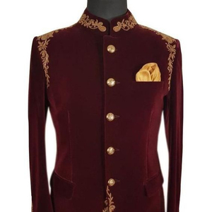 NEW---ELEGANT---Indo-Western-Sherwani with <b>Pant</b>--WITH Embroidery for Indian/Pakistani Party & WEDDING Dress @ 2021 - Product Image 1