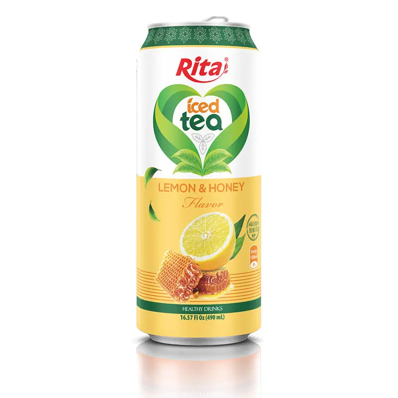 Pemasok Vietnam minum teh 500 ml teh es kaleng Lemon dan madu detoks teh kesehatan Vietnam minuman