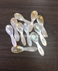 Cuchara de Caviar de 6cm con grabado de logo, cuchara de perlas para madre, labios amarillos de lujo, cucharas para servir caviar, cucharas de café, para regalo - Product Image 4