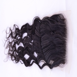 Usine non transformé brut vierge indien soyeux naturel vague Remy cheveux fermetures cuticule aligné Double dessiné paquet pour les femmes noires - Product Image 2