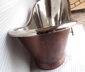 Baignoire de luxe haut de gamme, moderne, élégante, nouvelle conception, très vendue, en cuivre pur à l'extérieur et en acier à l'intérieur, pour une utilisation en salle de bain - Product Image 4