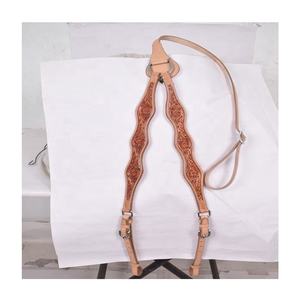 Harnais de tête et plastron en cuir de qualité supérieure pour cheval, marque LLT, modèle LLTHP-8011, personnalisable, MOQ 25 pièces, fourni par l'Inde - Product Image 4