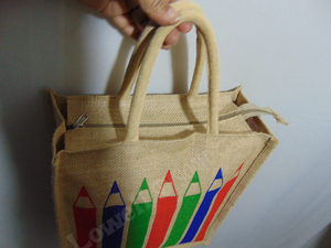 Estuche para Lápices de Lona Sólida Ecológica Reciclada con Cierre de Cremallera (lowellcraft.com) (12"W X 14"H X 5"G) - Disponible en Stock - Product Image 4