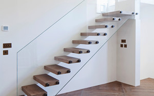 <span class=keywords><strong>Escalera</strong></span> Flotante Recta de Metal Moderna y Duradera para Interiores, Fácil de Instalar, con <span class=keywords><strong>Hierro</strong></span> Forjado y Acero Inoxidable - Product Image 6