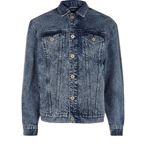 Design personnalisé pour hommes, vestes tendance en denim de coton Letterman grande taille, veste en jean du fabricant professionnel du Bangladesh - Product Image 5