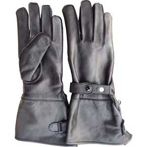 Gants de moto en cuir non doublés, compatibles écran tactile, en peau de mouton véritable de haute qualité, unis, pour hommes, printemps-été - Product Image 1