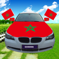 Housse de capot de voiture personnalisable avec drapeau du Maroc pour la publicité commerciale, produit promotionnel