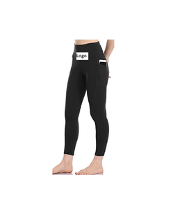 Pantalones de Yoga de cintura alta para mujer, mallas de Fitness con cintura sin costuras, 75% poliéster, 25% Spandex, sensación de elevación de cadera - Product Image 4