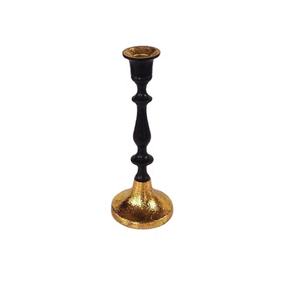 High Quality Two-Tone Black Gold <b>Taper</b> <b>Candle</b> Holder Cast Aluminium for Christmas Weddings Home Decoration - Product Image 1