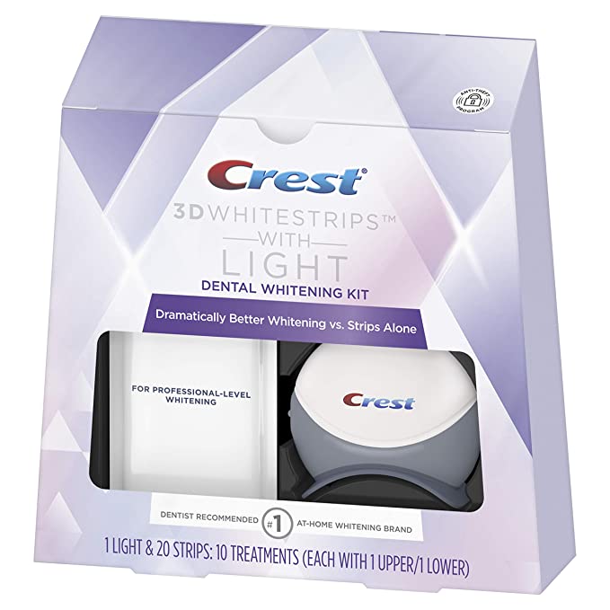 CREST 3D белые полоски с синей светодиодной подсветкой для ухода за полостью рта гигиена зубов набор для отбеливания зубов