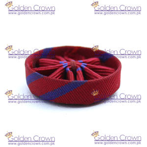 ริบบิ้นโลหะรูปดอกกุหลาบแบบกำหนดเองสำหรับงานขายส่ง เป็นมิตรกับสิ่งแวดล้อม แบบด้านเดียว ลายจุด ผลิตจากผ้าโพลีเอสเตอร์ สำหรับเครื่องแบบ - Product Image 4