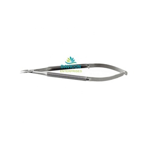 Micro porte-aiguille, en acier inoxydable, chirurgical orl, de haute qualité, pointe incurvée sans serrure, 15cm 0.5mm, 1 pièce - Product Image 1