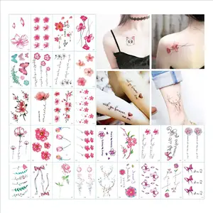 Sexy hoa bướm không thấm nước tạm thời đôi C thư Tattoo Sticker Đỏ xăm giữa lông mày cho các cô gái