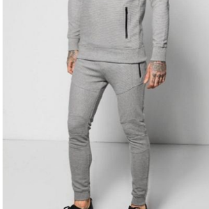 Chándal ajustado de calidad, ropa deportiva para hombre, chándal personalizado para hombre, chándal ajustado, chándal Jogger en blanco con bolsillo con cremallera - Product Image 3