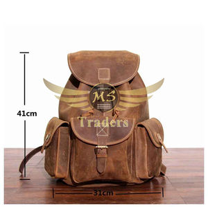 Mochila de equipaje de lujo, bolso de cartera, recién llegado, Vintage, Caballo loco, cuero genuino, hombro unisex, mochila de senderismo al aire libre - Product Image 5