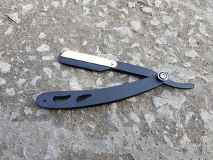 Mới Gấp Cắt Tóc Dao Cạo Thẳng Có Thể Thay Thế Cạo Lưỡi Dao Cạo Thẳng Lưỡi Dao Cạo Thẳng Trong Màu Đen Với Tùy Chỉnh Da Đóng Gói - Product Image 6