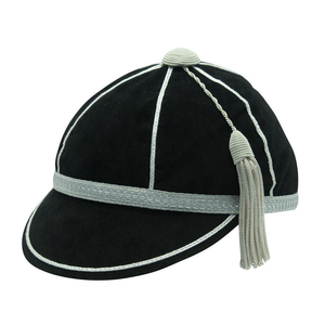 Casquette de cérémonie ajustable en velours rayé personnalisée, fabricant OEM pour les cérémonies, événements, écoles, fournisseurs d'uniformes en gros - Product Image 1