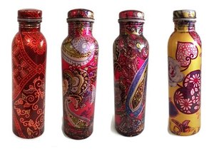 Customized Printed New Design Pure Copper Water <b>Bottle</b> 950 ml Sports Water <b>Bottle</b> Reusable Water <b>Bottle</b> - Product Image 3
