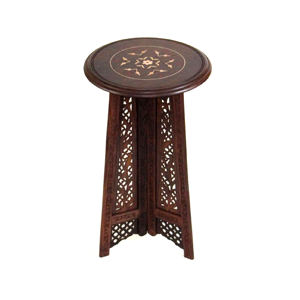 Home Decorative Vintage Design Side Table for Serving Tea Printed Design Coffee Table for Living Room Decorative Center Table - Product Image 5