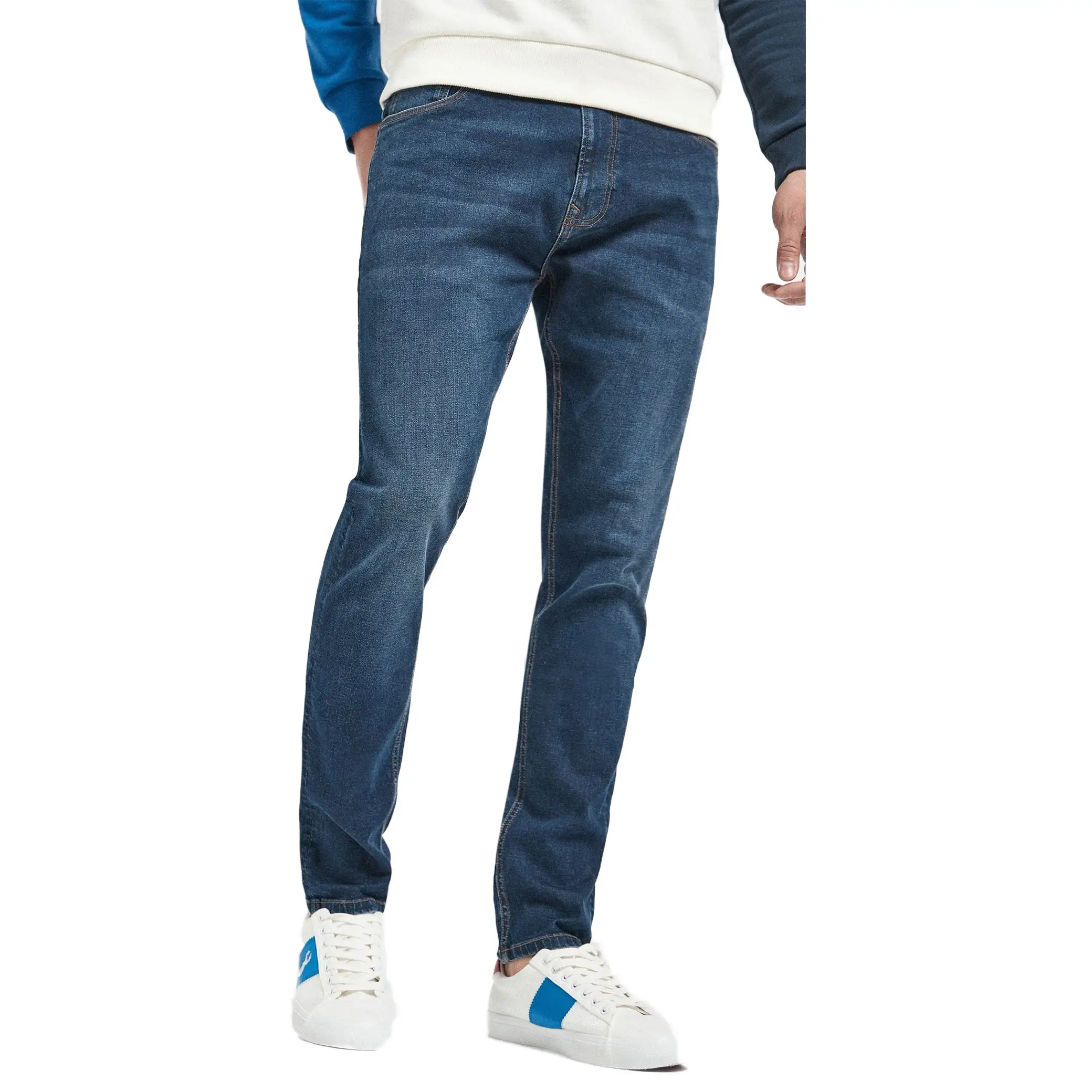Venta al por mayor Ready Stock Stacked Streetwear Vintage Outdoor Cargo Denim Jeans Pantalones para hombres