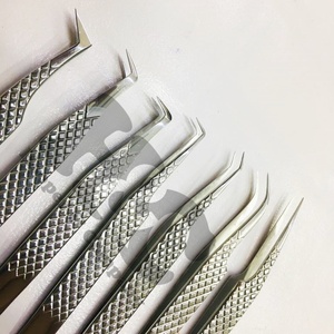 แหนบสำหรับต่อขนตาโลโก้อุปกรณ์เสริมแหนบแหนบสแตนเลสขนมิงค์สีทองติดฉลากตามต้องการ - Product Image 2