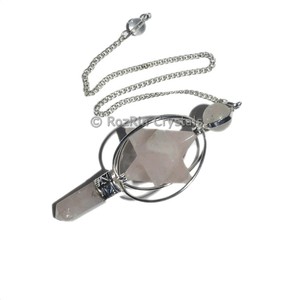 Worthbuy — pendule crayon de forme étoile, Quartz Rose, Merkaba - Product Image 1