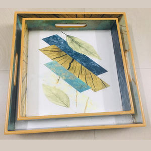 Grand Plateau de Rangement en Bambou, en Bois Imprimé, Design de Vente en Gros, pour Fête, Mariage et Boisson à Domicile - Product Image 4