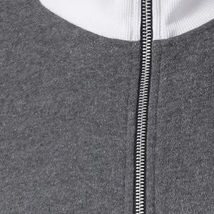 Vestes à manches longues en molleton Jacquard collé pour femmes Fermeture à glissière complète Matelassé Respirant Support réversible Hiver Rempli de coton - Product Image 6