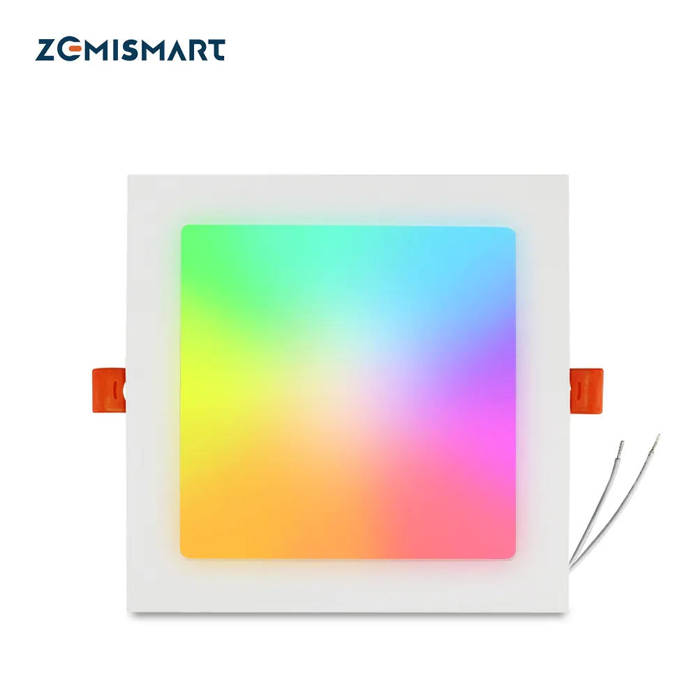 Tuya Zigbee 15w LED Smart Downlight RGBCW Smartthings Alexa Google Home Control Square Panel Recessed Ceiling Light OEM