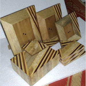 Cadre Photo en bois et en résine MDF, artisanat indien, couleur naturelle, fait à la main, avec boîte à bijoux et roulettes, vente en gros - Product Image 3