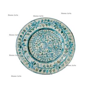 Sous-plat rond en nacre et bois, taille personnalisée, plateau de présentation pour hôtel et usage domestique - Product Image 2