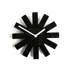 Objectify noir astérisque horloge murale de haute qualité faite à la main nouveau Design horloge fantaisie maison et bureau décoration horloge murale suspendue - Product Image 1
