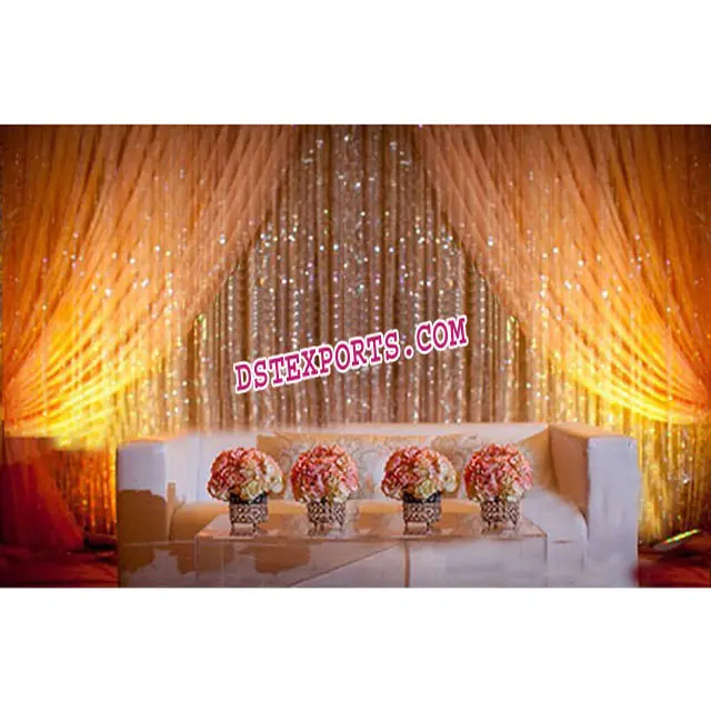 Wedding Crystal Backdrop Decoration Beautiful Wedding Velvet Backdrops Best Wedding Stage Curtains Decoration