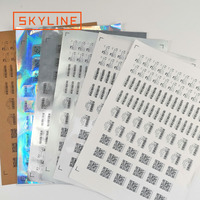 Stratifié imperméable Mat Pet Argent Vinyle Étiquette Autocollant