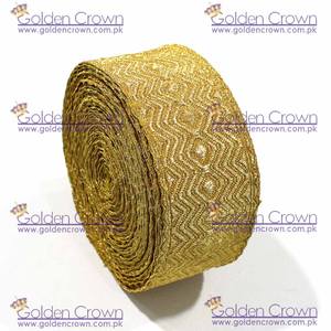 Gold Mylar Wire Lace Braid | Uniform Gold Mylar Lace Braid - Product Image 4