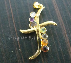 Chakra Golden Plated Pendants - Product Image 1