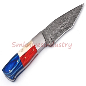 Xyj couteau à lame en acier de damas, fait à la main, belle résine, fixer le couteau à lame (smk1624) - Product Image 6