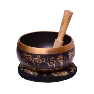 Tibetano hecho a mano cuenco mazo cojín sonido de Cuencos resonancia curación meditación vibrante canto - Product Image 3