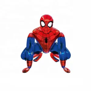 Hot Sale Kecil Ukuran 55*63Cm 3D Spider Man Bentuk Foil Balon Super Hero Foil Balon untuk Mainan Anak-anak Selamat Ulang Tahun Balon Foil