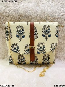 Sac de soirée élégant en coton Ikkat de Craftstages International, 27,5*24,5 CM - Product Image 6