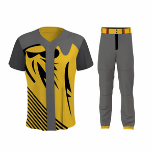 Uniformes de Béisbol y Sóftbol Personalizados para Hombre Adulto, Sublimados, Bordados, con Números Personalizados, 100% Poliéster - Product Image 5