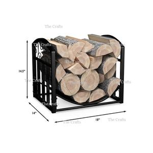 Advantageous Design Firewood <b>Rack</b> Handmade Iron Black Color <b>Log</b> Storage <b>Rack</b> For Fire Pits And Accessories - Product Image 6